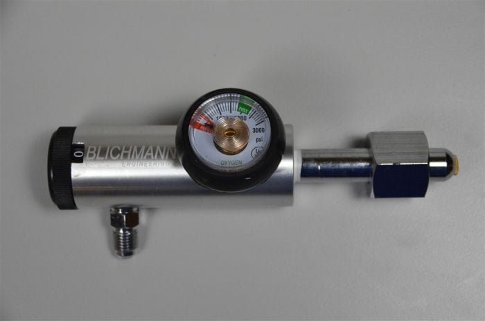 Oxygen Flow Regulator dials in the exact liters per minute of oxygen you need. CGA 540 tank connection and 1/4” male flare on the outlet for easy connection.