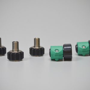 Quick Connector export fitting kit - includes 2 high impact plastic garden hose fittings and 3 1/2 in straight barb QuickConnector fittings-0