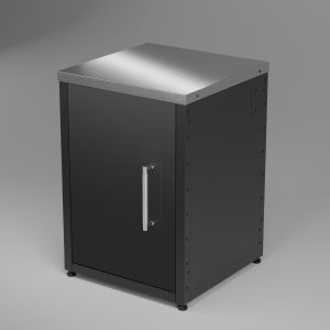 Modular Utility Cabinet Single Door – stainless steel countertop